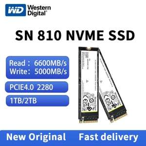 SSD диск WD BLACK Black SN810, 1 TB, Pci-e 4.0 (из-за рубежа, цена с Озон картой)