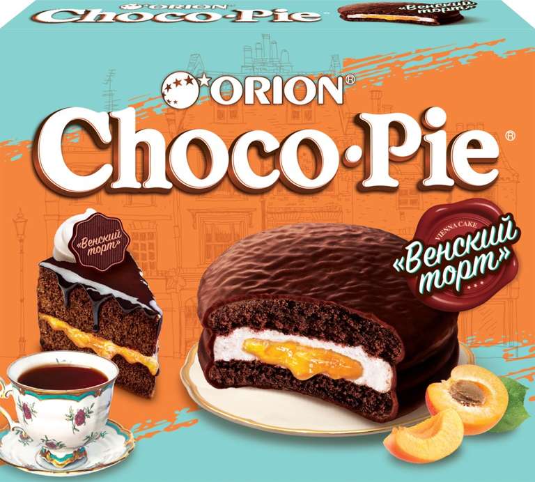 Скидка 70% на выбранный ассортимент (в том числе алкоголь), например, пирожное Choco Pie «Венский торт», 360 г