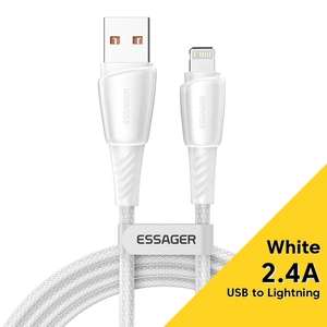 Кабель ESSAGER USB-Lightning, 2,4A, 0,5м