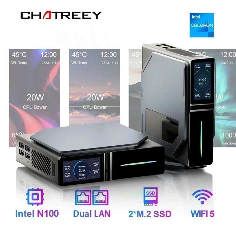 Мини ПК Chatreey S1 Intel N100 8/512