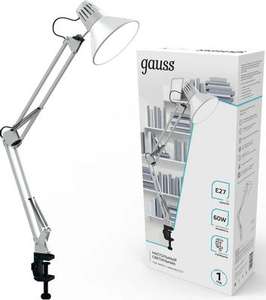 Настольная лампа GAUSS GTL001 на струбцине белый (gt0011)