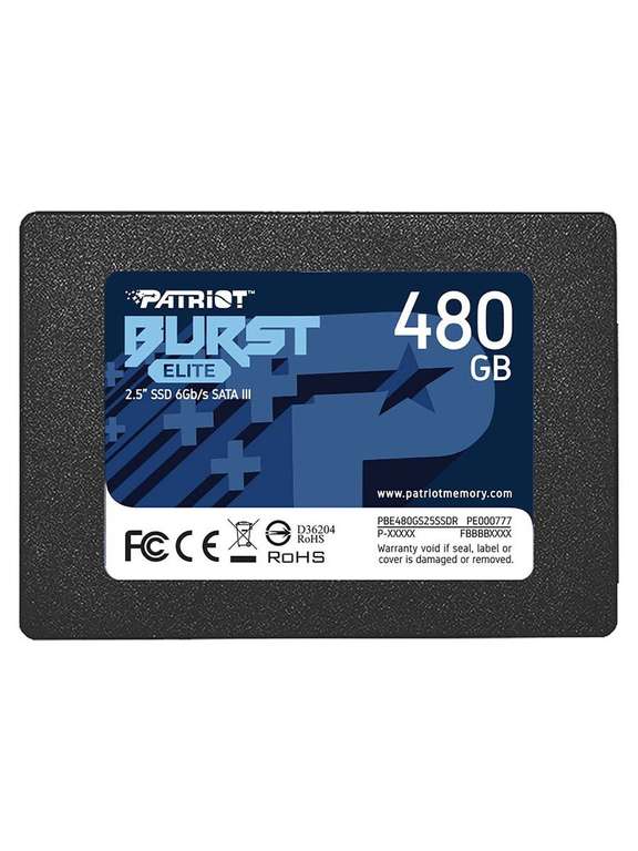 SSD диск Patriot Memory PBE480GS25SSDR 480Гб