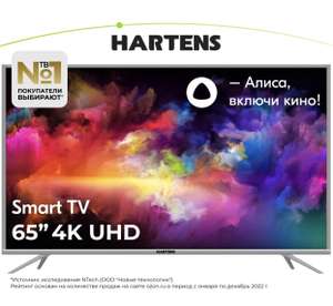 Телевизор Hartens HTY-65UHDO6B-HA22 65" 4K UHD, серый