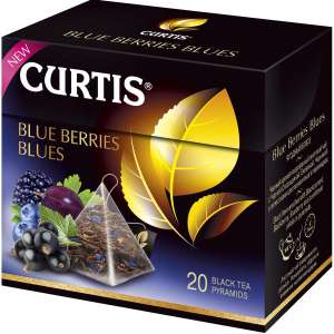 Чай черный Curtis Blue Berries blues чёрная смородина, ежевика, черника и василёк 20х1.8г