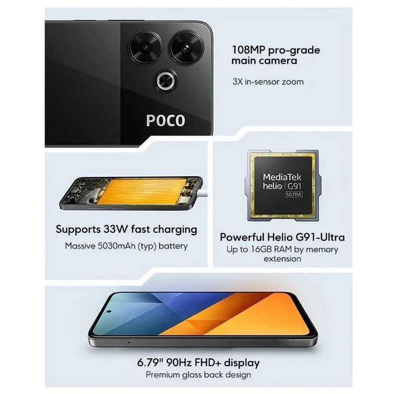 Смартфон POCO M6 Global 6/128gb