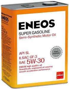 4л OIL1361 Масло моторное ENEOS SUPER GASOLINE 5W30 полусинтетика 4л
