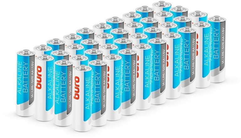Батарейка Buro Alkaline LR6, AA х 40 шт. (цена зависит от региона)