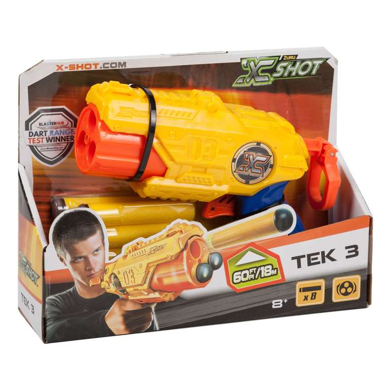 Скидка 40% на вторую игрушку для мальчиков (напр., набор для стрельбы X-SHOT TEK3, 2 шт.)