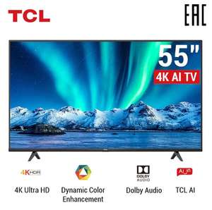 55" Телевизор TCL 55P615 LED, HDR, черный Smart TV 4K