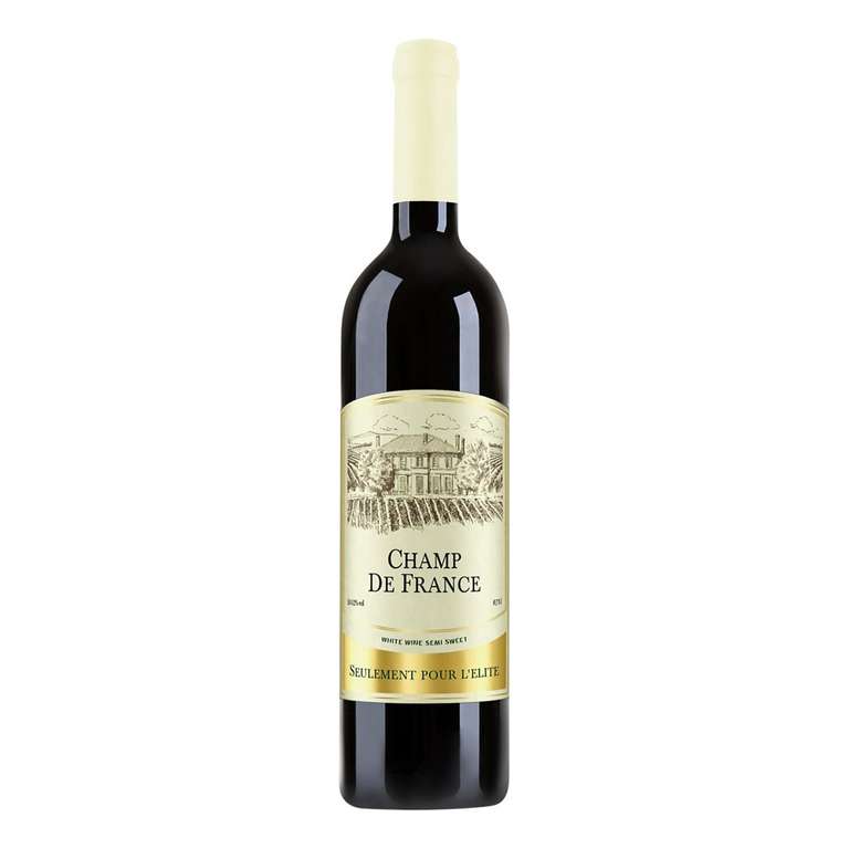 [СПБ,ЛО] Вино CHAMP DE FRANCE белое полусладкое, 0.75 л