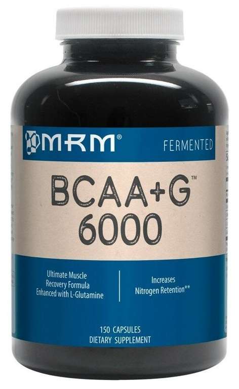 [Москва и др.] Аминокислоты BCAA+G 6000 от MRM Nutrition, 300 капсул (2 шт. по 150 к.)