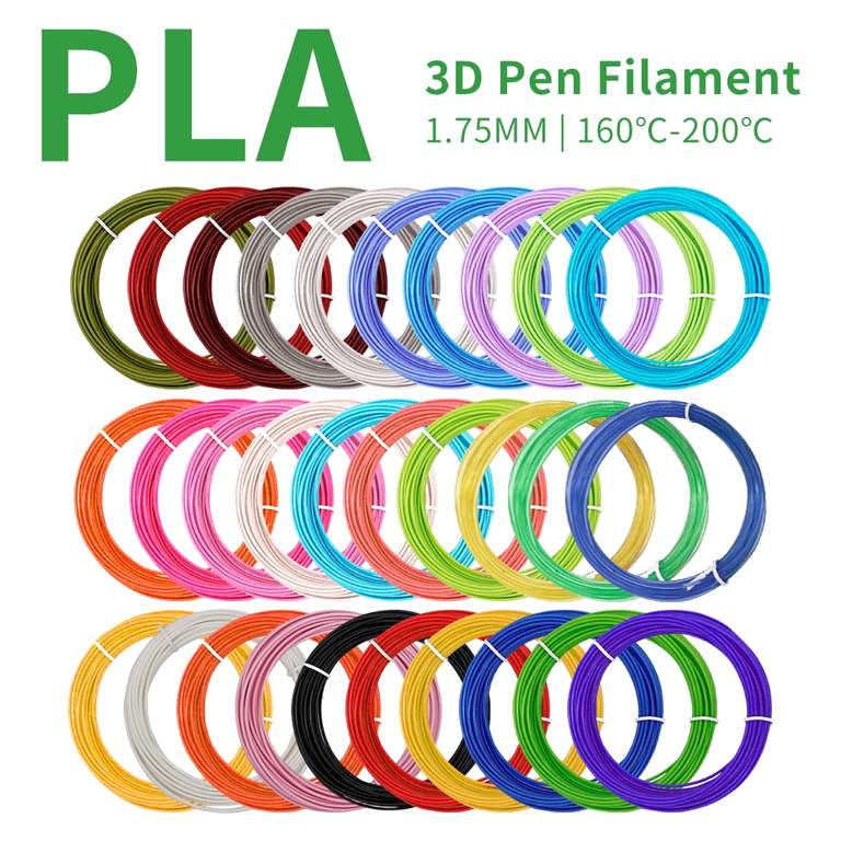 Нить PLA для 3d-ручки, диаметр 1,75 мм, выбор 10/20/30 цветов, без запаха