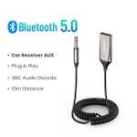 Bluetooth Aux адаптер UGREEN, беспроводной автомобильный Bluetooth-приемник с USB на разъем 3.5 мм