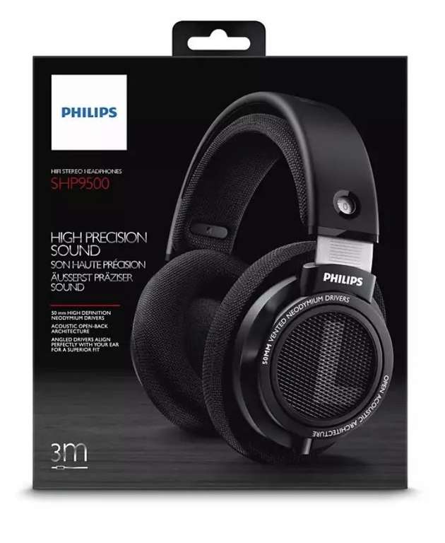 Наушники Philips shp9500 проводные (из-за рубежа, с картой OZON, цена может отличаться в зависимости от аккаунта)