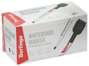 Набор черных маркеров для для белой доски Berlingo Uniline WB220 (3 х 12 шт)