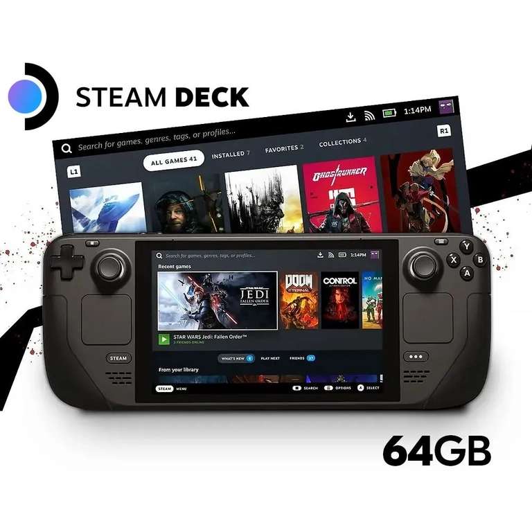 Портативная игровая консоль Valve Steam Deck 64GB (из-за рубежа)