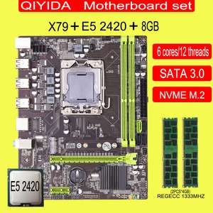 Комплект материнской платы X79 с процессором Xeon E5 2420 и 8 Гб 1333 МГц pc3 10600R DDR3 память