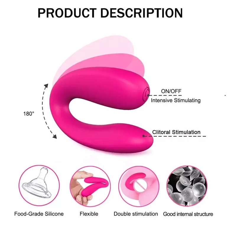 Женский U-образный Вибратор для стимуляции вагины, клитора, точки G