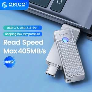 Флешка ORICO UFSD 405 Мб/с 2 в 1 (Type C, USB A ) на 64 Гб и выше