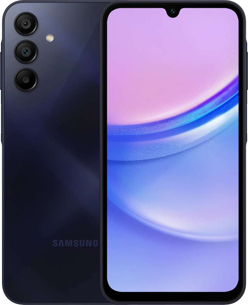 Смартфон Samsung Galaxy A15 4G 8/256 ГБ, Dual nano SIM, темно-синий (цена с  Я.Картой/Альфой)