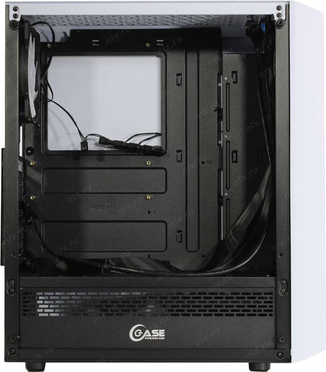 Корпус для ПК Powercase RHOMBUS X4 White CMRMW-L4 (+ внутри есть черный за 2 508 руб, но там 3x120mm. LED)