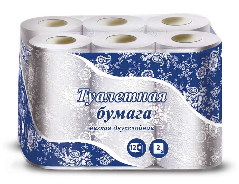 Туалетная бумага Veiro ECO 12 рулонов (без отбеливателя)
