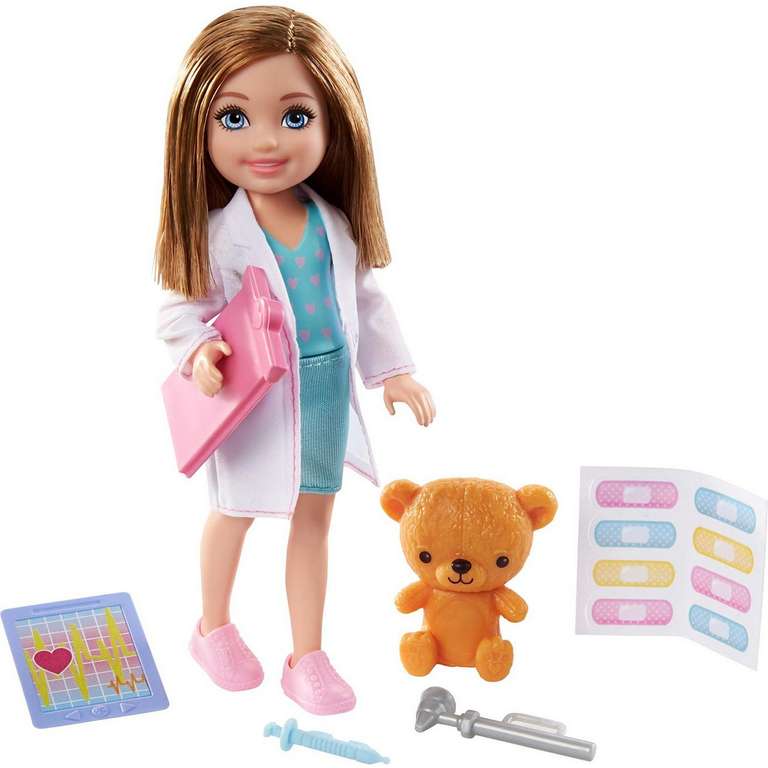 Набор Barbie Карьера GTN88 Челси Доктор, кукла + аксессуары (ссылки на другие наборы серии в описании)