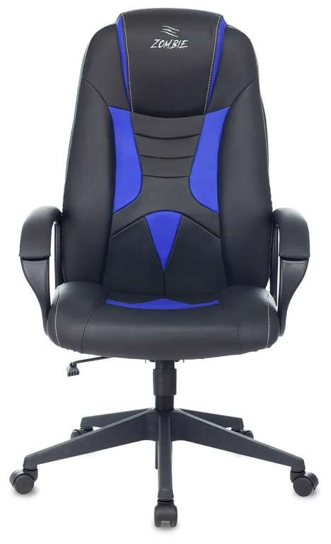 Игровое кресло Бюрократ Zombie 8 черно-синее