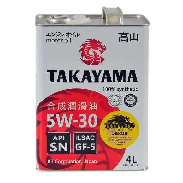 Масло моторное синтетическое TAKAYAMA 5W30 (4л)