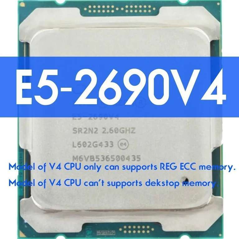 Материнская плата Atermiter Intel X99 LGA 2011-3 + E5 2690V4 (14 ядер/28 потока) + 32 Гб DDR4 3200МГц REG ECC NVME M.2 (из-за рубежа)