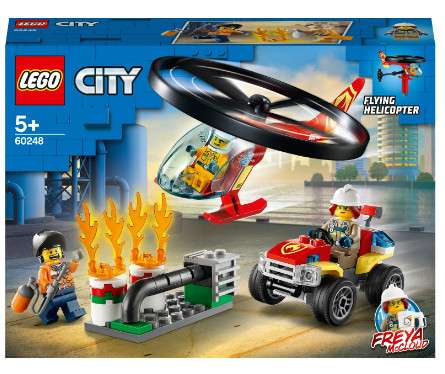Конструктор LEGO City Fire 60248 Пожарный спасательный вертолёт (летающий с механизмом запуска)