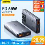 Ультратонкое быстрое зарядное устройство Baseus 65W GaN5 Pro Quick Charge