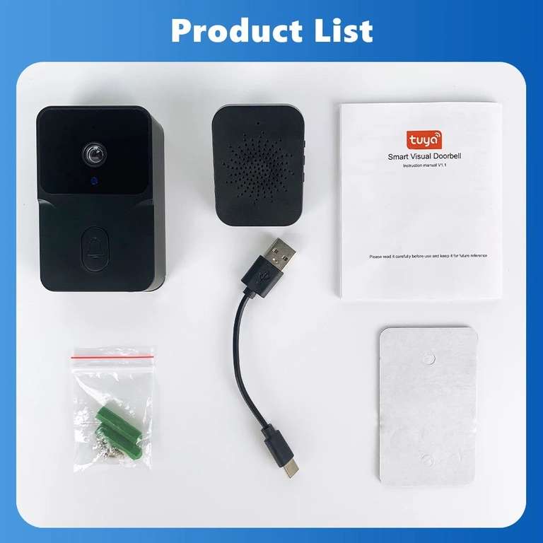 Беспроводной умный дверной звонок ONENUO ML1T-Black с функцией видеовызова и Wi-Fi