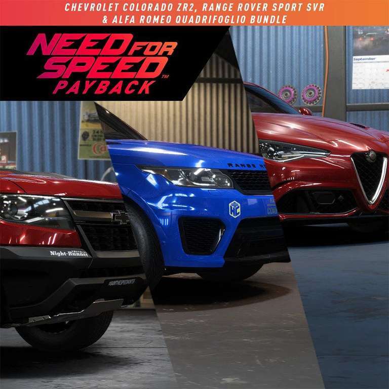 [PS4] Need for Speed Payback: Chevrolet, Range Rover & Alfa Romeo Bundle: DLC