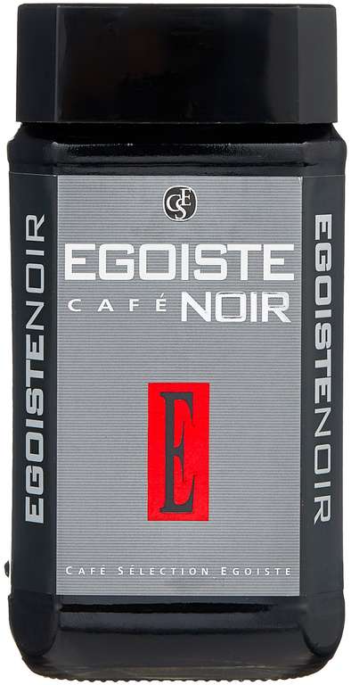 Кофе растворимый Egoiste Noir сублимированный, стеклянная банка, 100 г