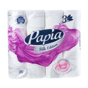 Туалетная бумага, Papia, 3 слоя, 16 рулонов