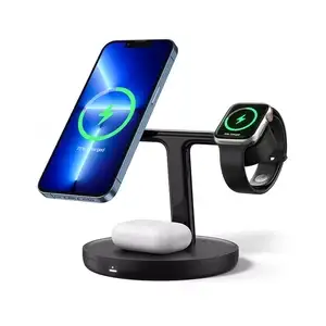 Беспроводное зарядное устройство Baseus BS-W527 Wireless Charger Swan 3-in-1 20W