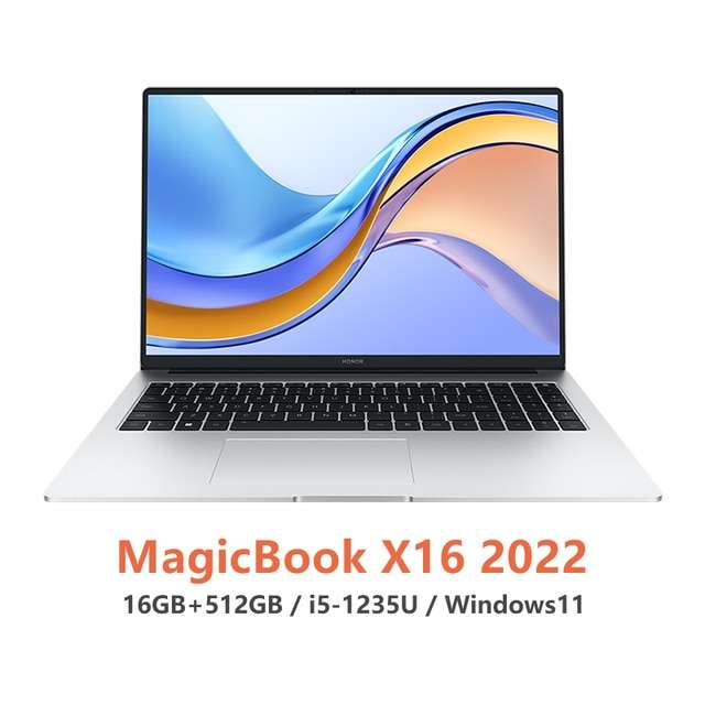 Ноутбук Honor MagicBook X16 2022, 16", 1920×1200, IPS, Intel Core i5-1235U, 16 ГБ / 512 ГБ SSD, Intel Iris Xe Graphics, Win 11