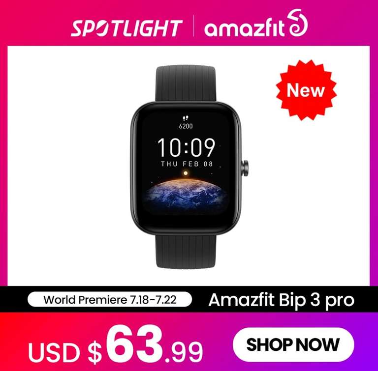 Смарт-часы Amazfit bip 3 pro
