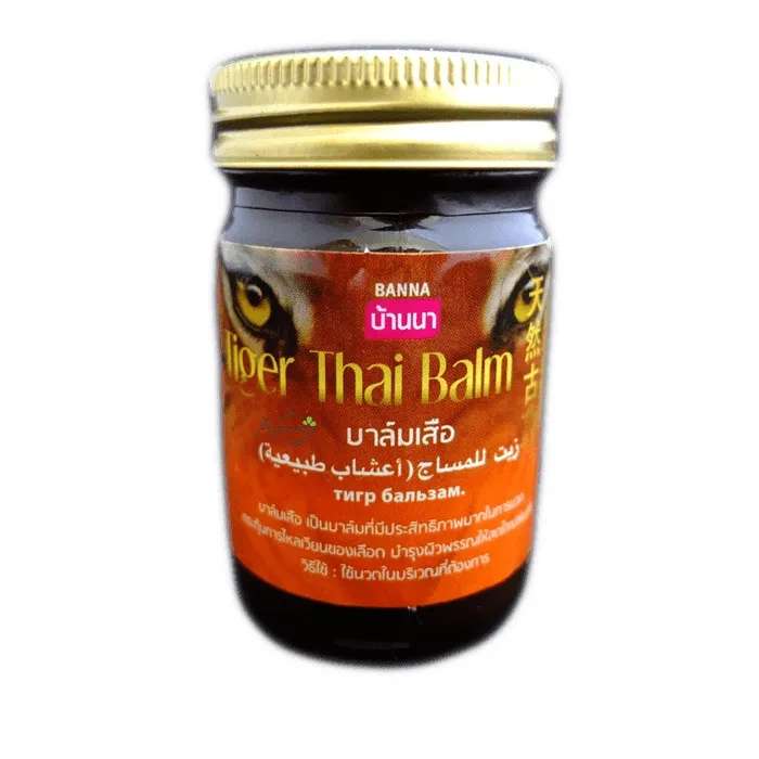 Тайский разогревающий бальзам для тела Banna Tiger Thai Balm, 50мл (цена с Озон Картой)