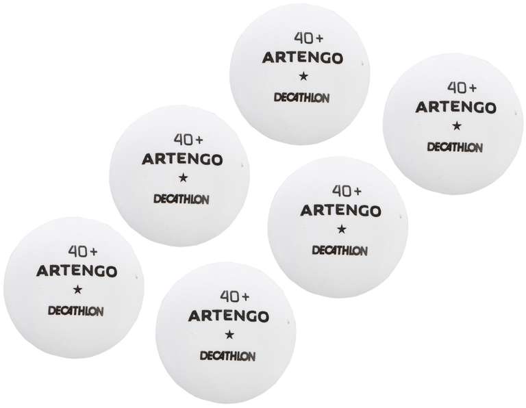 Набор мячей для настольного тенниса Decathlon Artengo TTB 100 белый 6 шт.