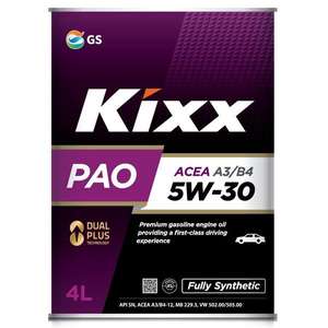 Моторное масло Kixx Pao A3/B4 5W30 4 л (+54% возврат)