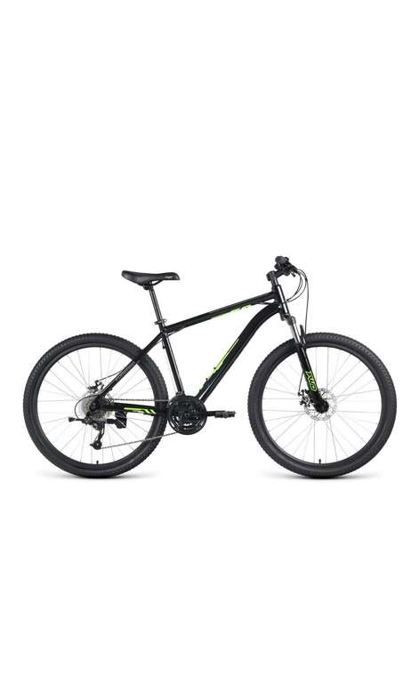 Горный (MTB) велосипед FORWARD Katana 27.5 D (2023) черный/ярко-зеленый 18"