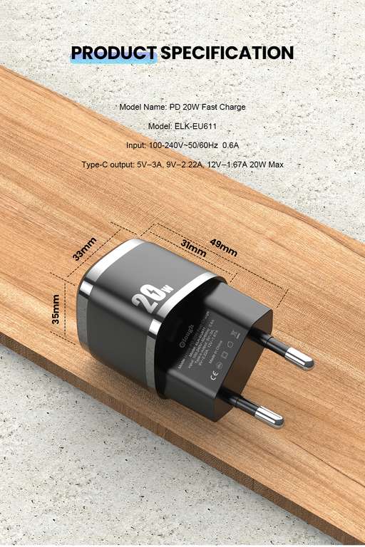 Зарядное устройство Elough mini 20W