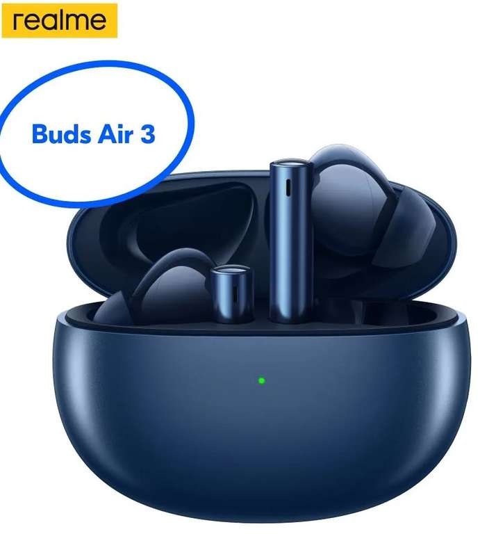 TWS наушники realme Buds Air 3 RMA 2105 синий (цена с ozon картой)