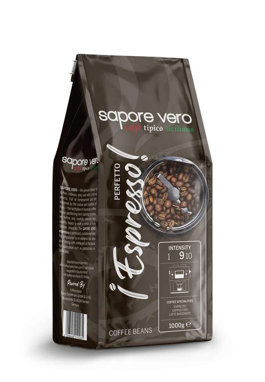 Кофе Sapore Vero Perfetto Espresso в зёрнах 1 кг + 208 бонусов