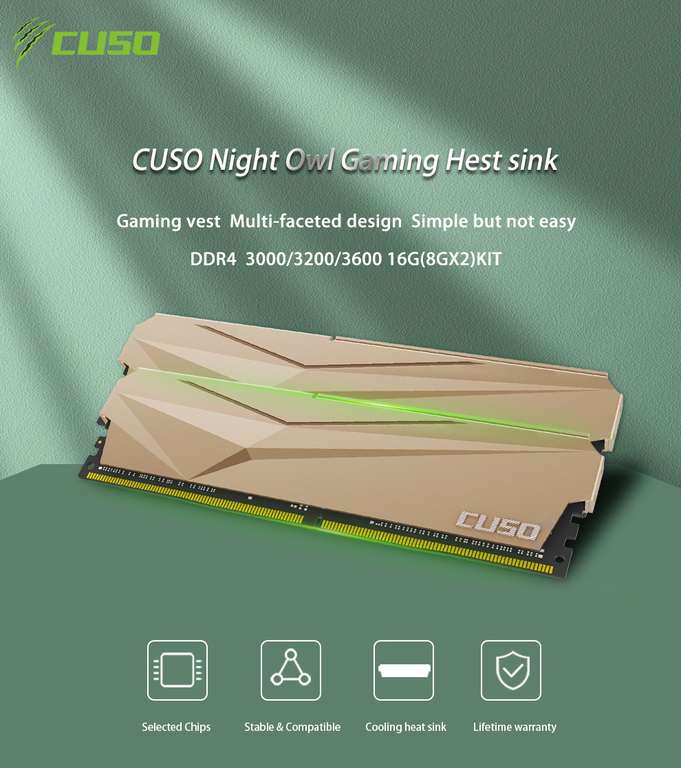 Оперативная Память DDR4 16 ГБ (8GBx2), 3200 МГц, CL 18