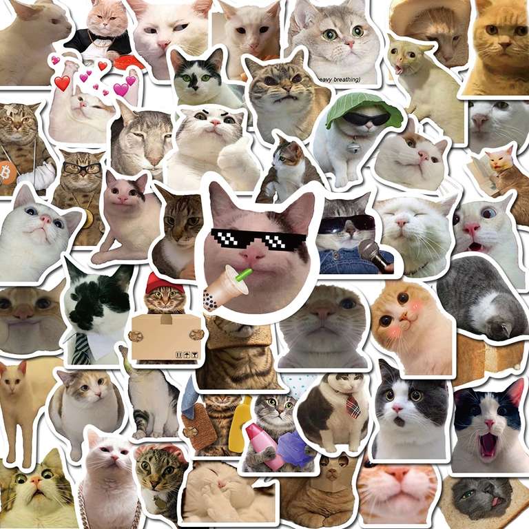 50 стикеров с котиками