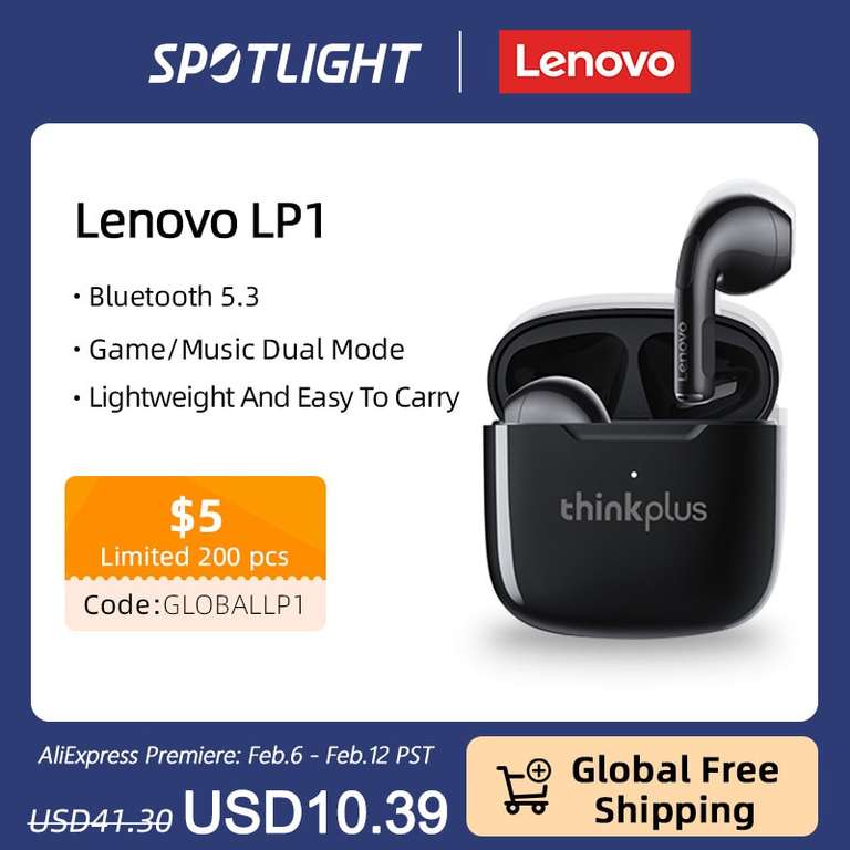 TWS наушники Lenovo LP1 5.3BT