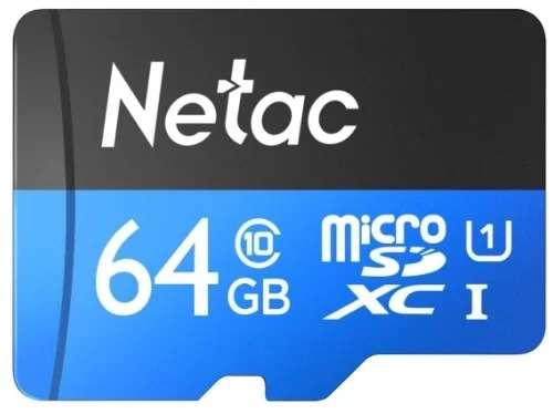 [не везде] Карта памяти MicroSD Netac 64GB, 80 МБ/с, Class 10 (с бонусами - 215₽)